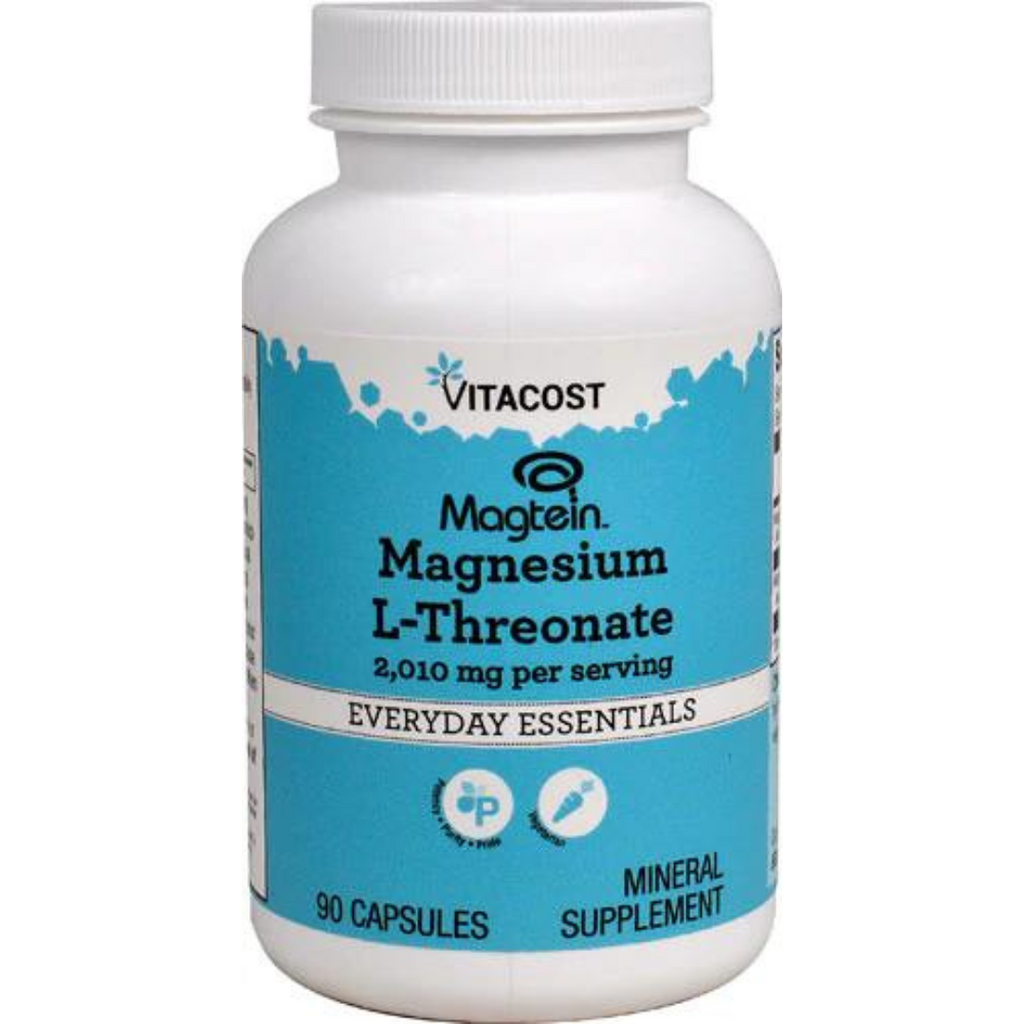 مغنيسيوم الدماغ ل ثريونات 48 ملغم 90 كبسولة Vitacost Magtein® Magnesium L-Threonate (Best Before 01-01-2025)