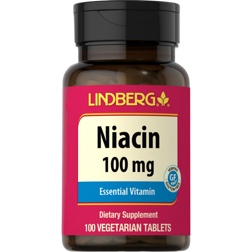 فيتامين ب 3 نياسين 100 ملجم 100 قرص Lindberg Niacin (B3) (Best Before 01-07-2026)