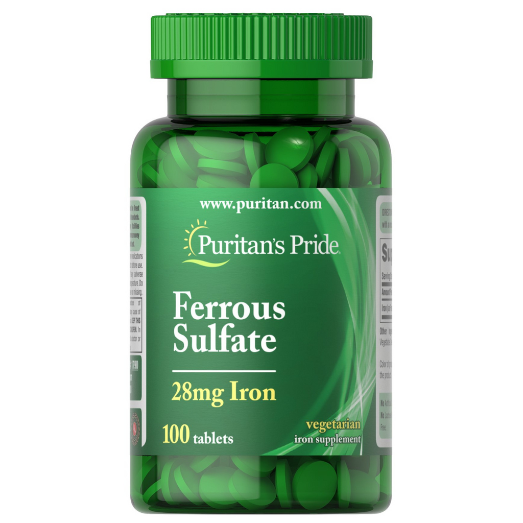 حديد 28 ملجم 100 قرص Puritan's Pride Iron Ferrous Sulfate