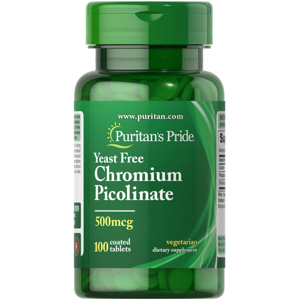 كروميوم بايكلونيت 500 مكجم 100 قرص Puritan's Pride Chromium Picolinate (Best Before 01-07-2026)