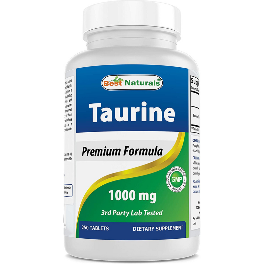 تورين 1000 ملجم 250 قرص Best Naturals Taurine (Best Before 01-02-2026)