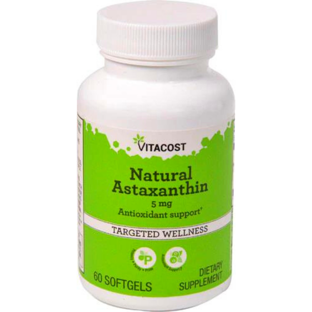 أستازانتين طبيعي 5 ملجم 60 حبة Vitacost Natural Astaxanthin (Best Before 01-03-2026)