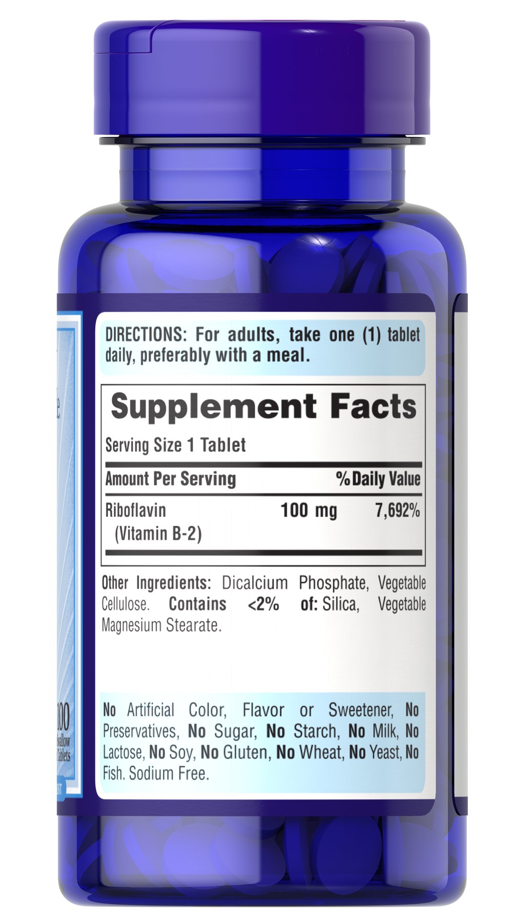 فيتامين ب2 (رايبوفلافين) 100 ملجم 100 قرص Puritan's Pride Vitamin B2 (Riboflavin) (Best Before 01-03-2028)