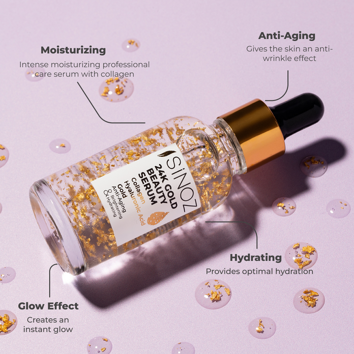 سيروم العناية بالوجه بالذهب عيار 24 30 مل (منتج تركي) Sinoz 24K Gold Beauty Face Care Serum 30 ml (Best Before 01-03-2027) سيروم العناية بالوجه بالذهب عيار 24 30 مل (منتج تركي) Sinoz 24K Gold Beauty Face Care Serum 30 ml (Best Before 01-03-2027)