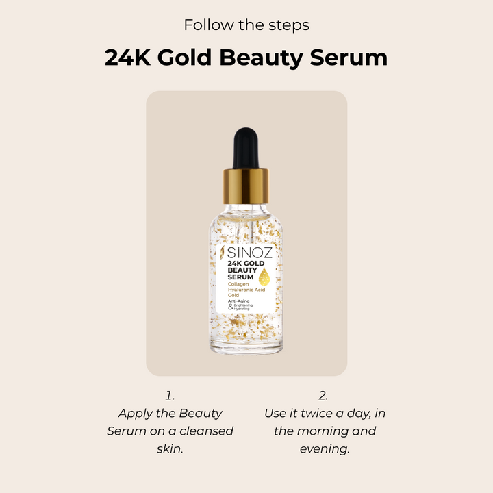 سيروم العناية بالوجه بالذهب عيار 24 30 مل (منتج تركي) Sinoz 24K Gold Beauty Face Care Serum 30 ml (Best Before 01-03-2027) سيروم العناية بالوجه بالذهب عيار 24 30 مل (منتج تركي) Sinoz 24K Gold Beauty Face Care Serum 30 ml (Best Before 01-03-2027)