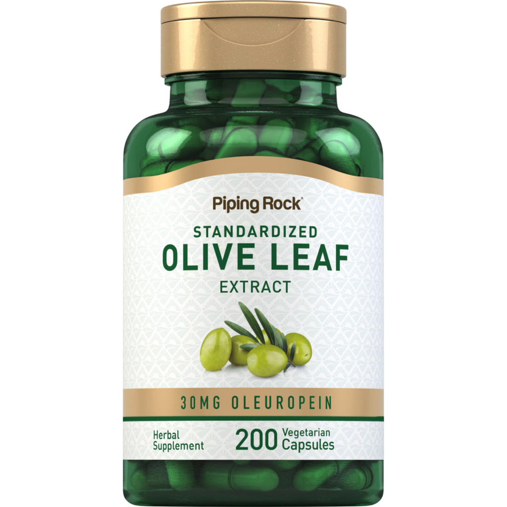 خلاصة أوراق الزيتون 150 ملغم (30 ملغم أوليوروبين) 200 كبسولة PipingRock Olive Leaf Extract (30mg oleuropein) (Non-GMO) (Best Before 01-04-2026)