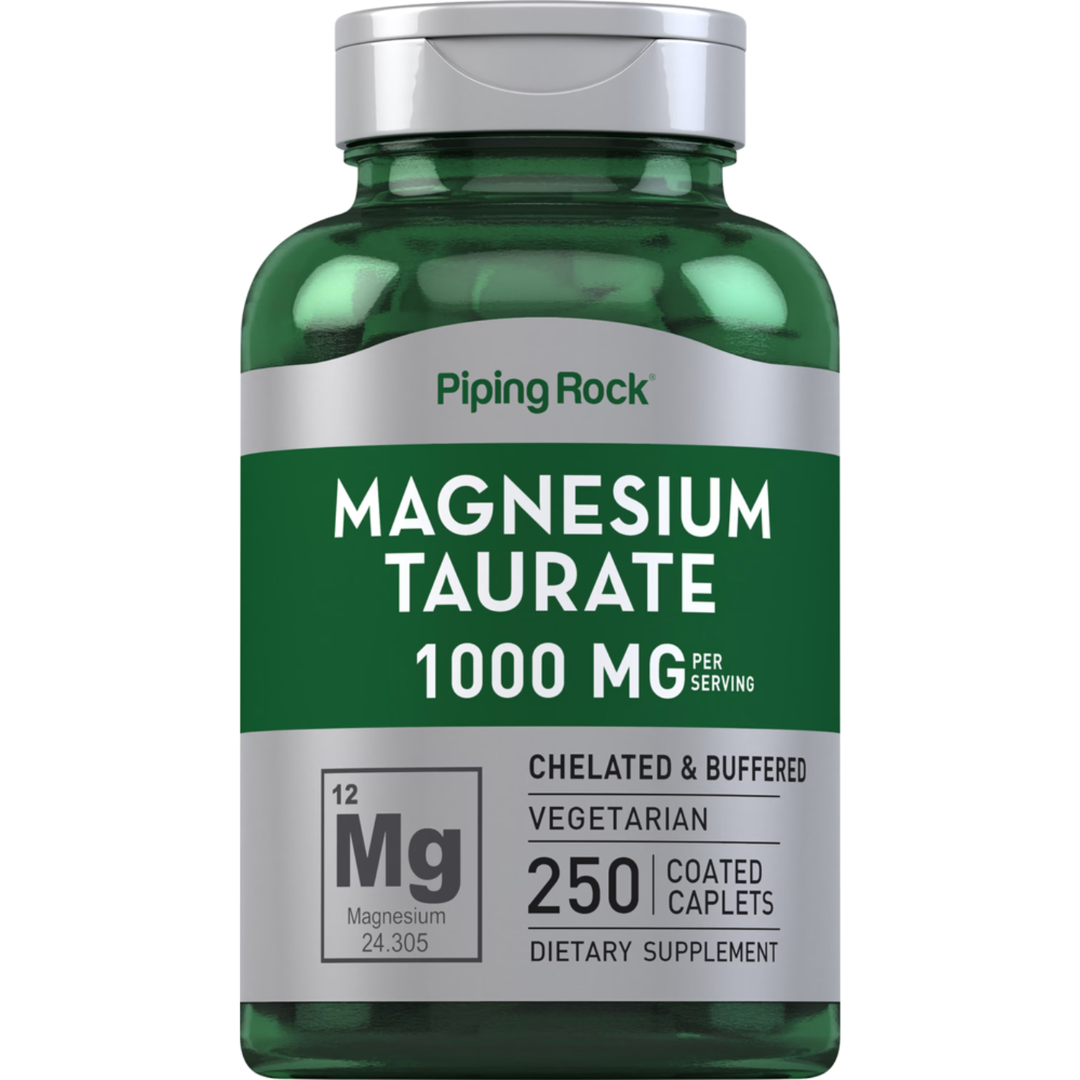 مغنيسيوم توريت 100 ملجم 250 قرص PipingRock Magnesium Taurate Non-GMO (Best Before 01-10-2028)