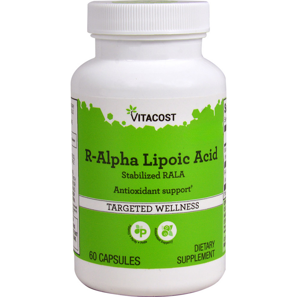 آر-ألفا ليبويك أسيد 80 ملجم 60 كبسولة Vitacost R-Alpha Lipoic Acid Stabilized RALA (Best Before 01-11-2025)