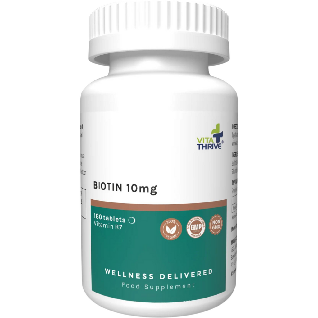 بيوتين (فيتامين ب7) 10،000 مكجم 180 قرص VitaThrive® Biotin (B7) (Best Before 01-07-2025)