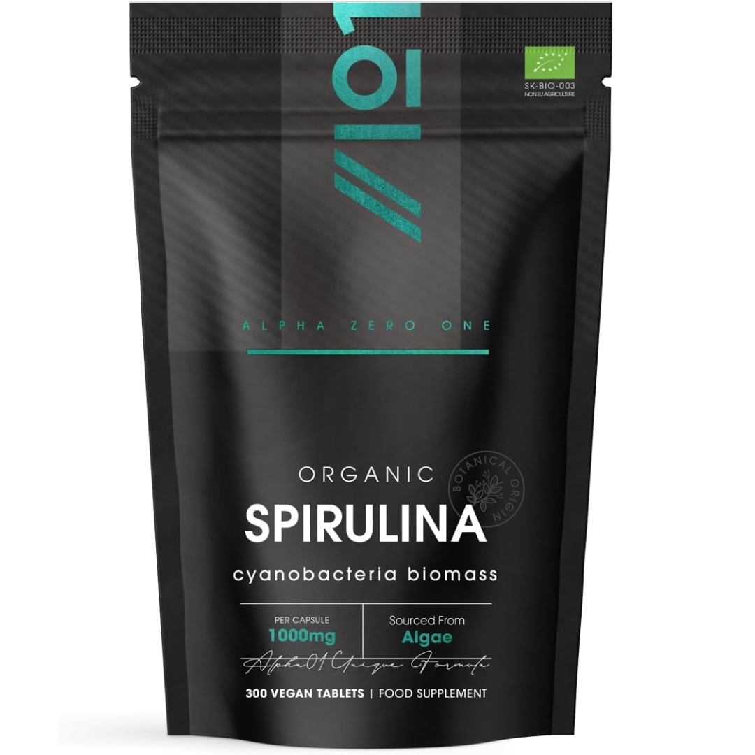 سبيرولينا عضوية معتمدة 500 ملجم 300 قرص ALPHA01 Organic Spirulina (Best Before 21-07-2027)