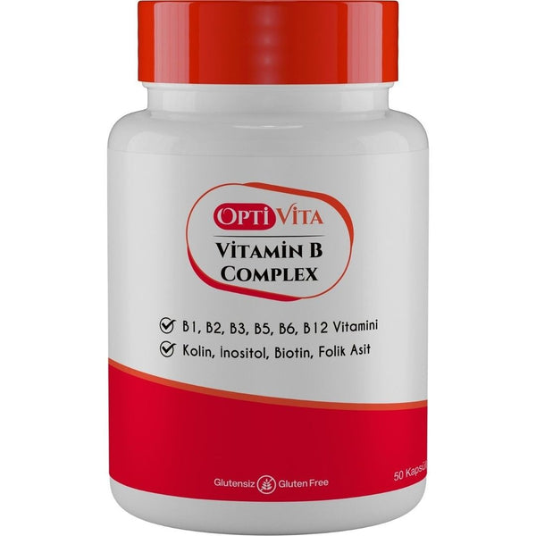 فيتامين ب كومبلكس ميثيل 50 كبسولة (منتج تركي) Optivita Vitamin B Complex Methylated (Best Before 01-09-2027)