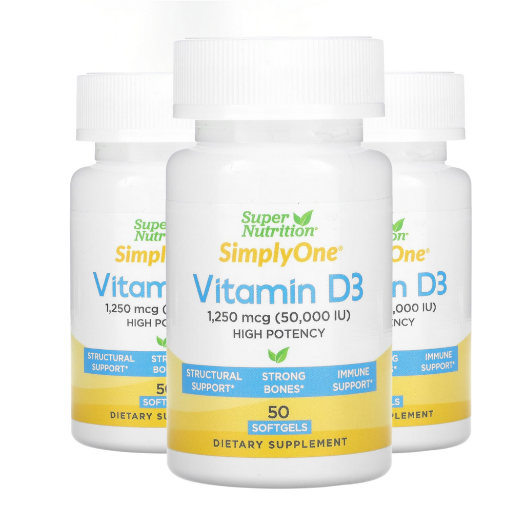 فيتامين د3 50,000 وحدة 150 حبة Super Nutrition Simply One Vitamin D3 (Best Before 01-12-2026)