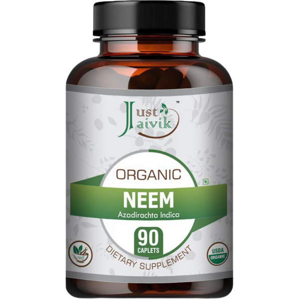 أوراق نيم عضوي 750 ملجم 90 كبسولة Just Jaivik Organic Neem (Best Before 01-12-2026)