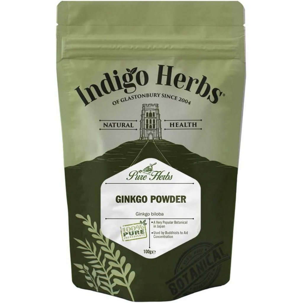مسحوق أوراق الجنكة ( جنكو بيلوبا ) 100 جرام Indigo Herbs Ginkgo Leaf Powder (Best Before 01-12-2026) مسحوق أوراق الجنكة ( جنكو بيلوبا ) 100 جرام Indigo Herbs Ginkgo Leaf Powder (Best Before 01-12-2026)