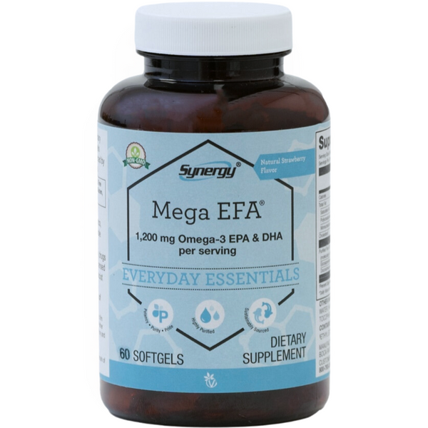 أوميجا 3 زيت السمك 1050 ملجم درجة دوائية 60 حبة Vitacost-Synergy Mega EFA® Omega 3 Fish oil EPA 400 & DHA 200 (Best Before 15-04-2026)