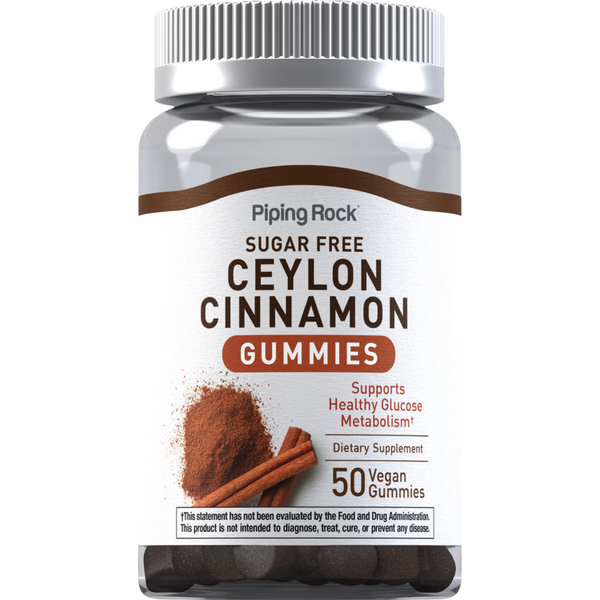 خلاصة قرفة سيلانية تعادل 1000 ملجم 50 حبة سوس PipingRock Ceylon Cinnamon Non-GMO (Best Before 01-08-2025)