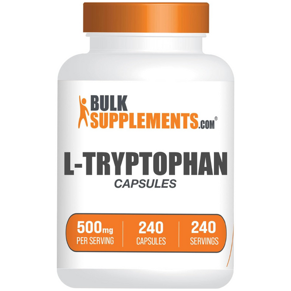 ل تريبتوفان 500 ملجم 240 كبسولة Bulk Supplements L-Tryptophan (Best Before 30-06-2026)