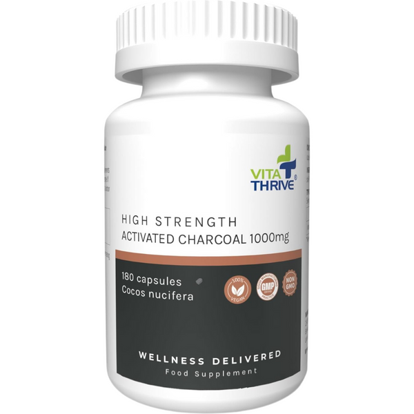 فحم نشط 333 ملغم 180 كبسولة VitaThrive® High Strength Activated Charcoal (Cocos Nucifera) (Best Before 01-04-2027)