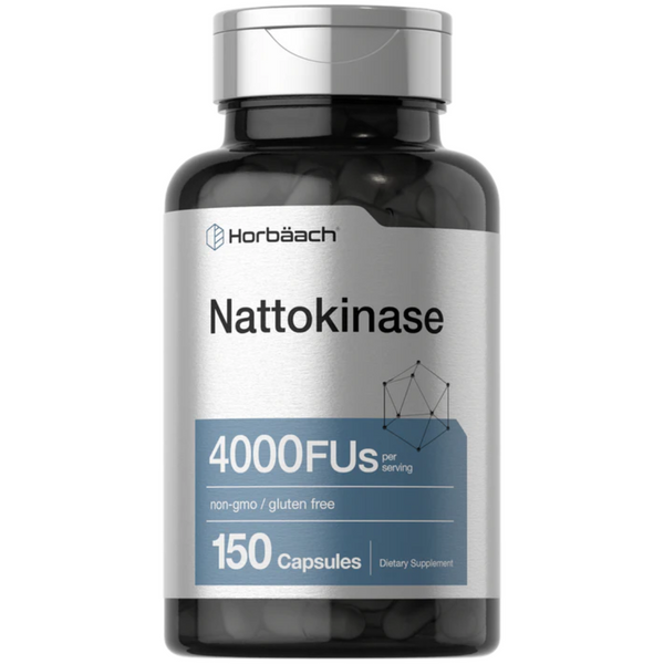 ناتوكيناز 2000 وحدة 150 كبسولة Horbäach Nattokinase 2000 FU (Best Before 01-05-2028)