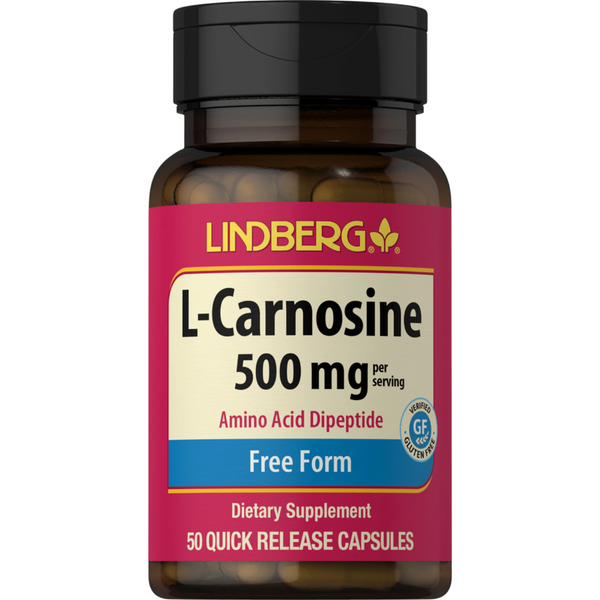 ل-كارنوزين 250 ملجم 50 كبسولة LINDBERG L-Carnosine Non-GMO (Best Before 01-02-2027)