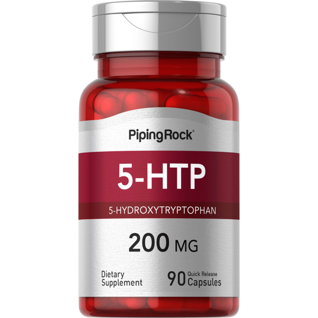 PipingRock 5 HTP 200 mg 200 Caps Non-GMO (Best Before 01-04-2027)