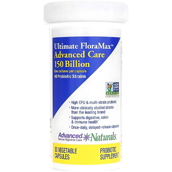 بروبيوتك (بكتيريا نافعة) 150 مليار 40 سلالة 30 كبسولة Ultimate Floramax Advanced Care Probiotic (Best Before 01-02-2025)