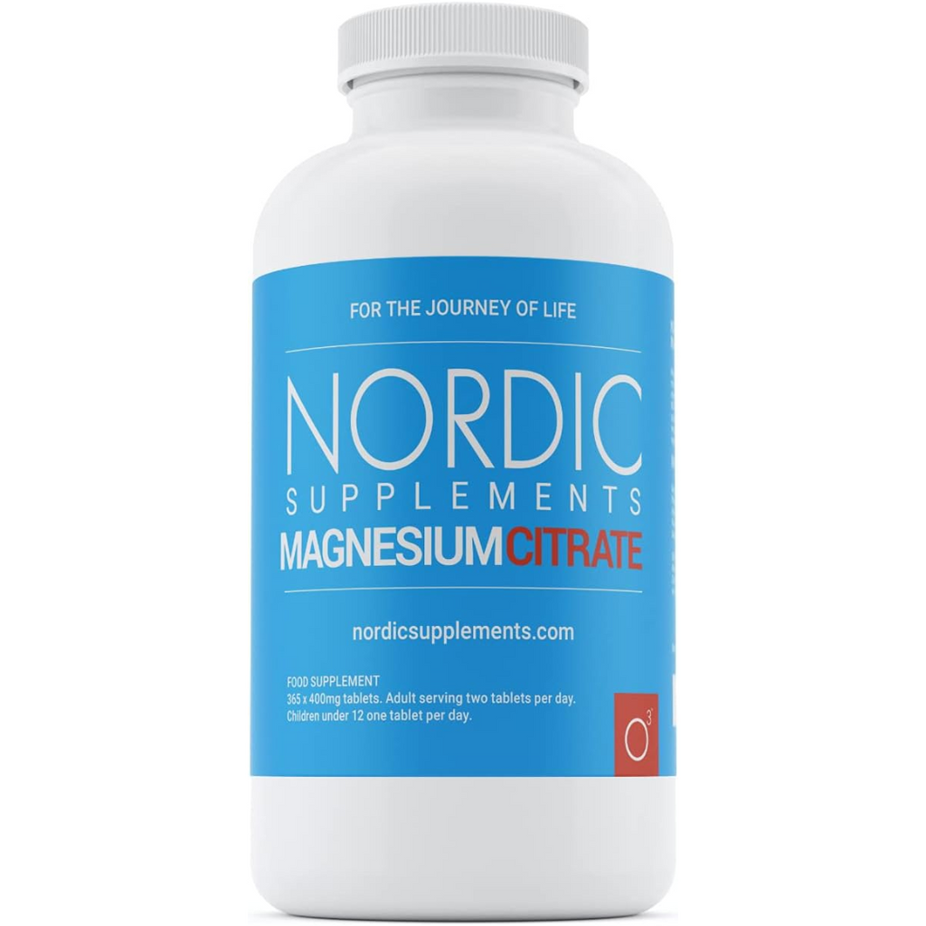 مغنيسيوم ستريت 200 ملغم 365 كبسولة Nordic Supplements Magnesium Citrate (Best Before 01-11-2025)