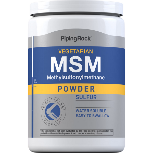 مثيل سيمفونيل ميثان بودرة 454 غرام PipingRock MSM Powder (Best Before 01-05-2026)