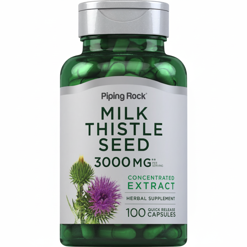 خلاصة حليب الشوك تعادل 1000 ملغم 200 كبسولة PipingRock Milk Thistle Seed Extract Non-GMO (Best Before 01-04-2027) خلاصة حليب الشوك تعادل 1000 ملغم 200 كبسولة PipingRock Milk Thistle Seed Extract Non-GMO (Best Before 01-04-2027)