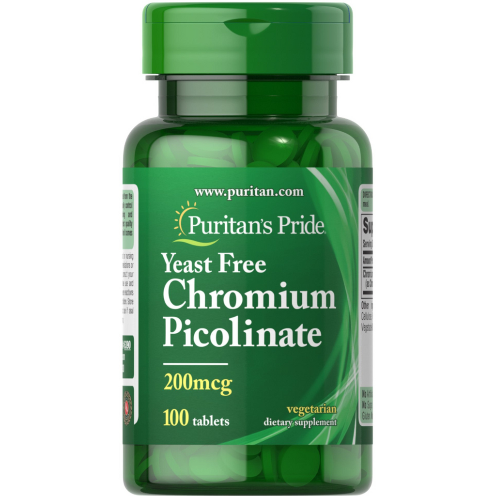 كروميوم بايكلونيت 200 مكجم 100 قرص Puritan's Pride Chromium Picolinate (Best Before 01-10-2025)