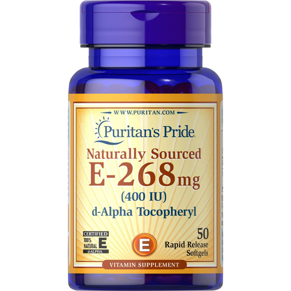 فيتامين إي طبيعي 400 وحدة 50 حبة Puritan's Pride Vitamin E Naturally Sourced (Best Before 01-02-2027)