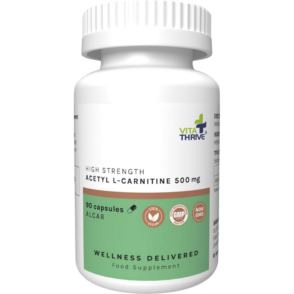 أسيتيل ل كارنتين 500 ملجم 90 كبسولة VitaThrive® Acetyl L Carnitine (Best Before 01-05-2026)