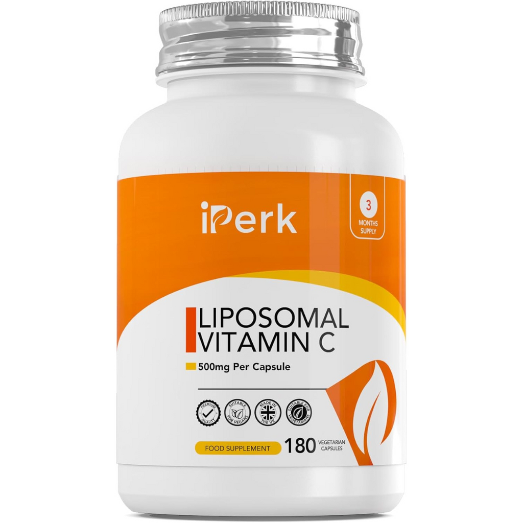 فيتامين سي لايبوزومال عالي الامتصاص 500 ملجم 180 كبسولة iperk Liposomal Vitamin C High Strength (Best Before 01-06-2026)