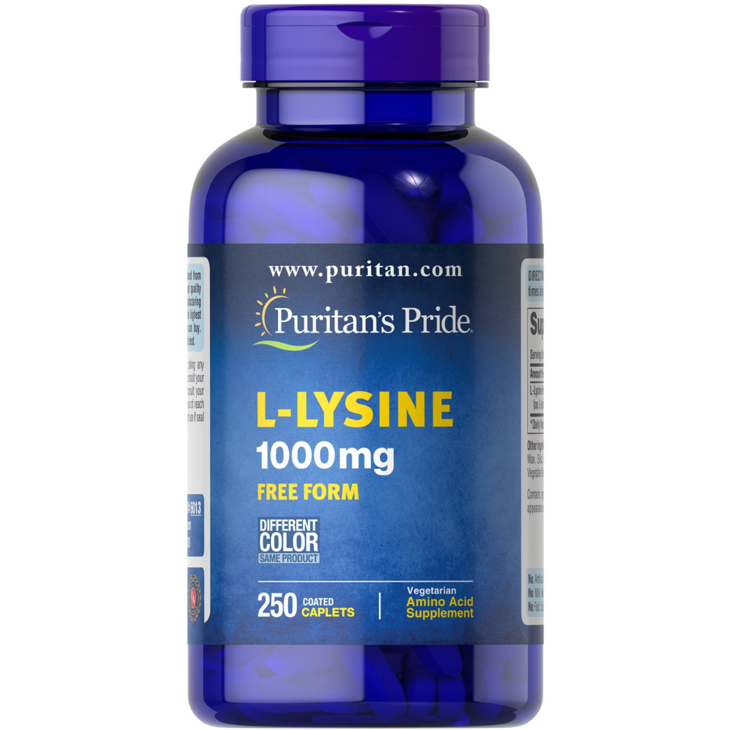 ل ليسين 1000 ملغم 250 كبسولة Puritan's Pride L-Lysine (Best Before 01-10-2026)