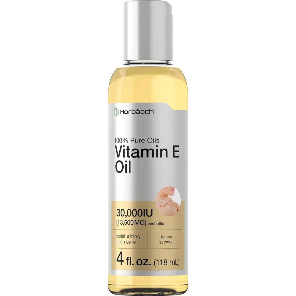 زيت فيتامين هـ (إي)، بالقوة المضاعفة 30,000 وحدة 118 مل Horbäach Vitamin E Oil Non-GMO