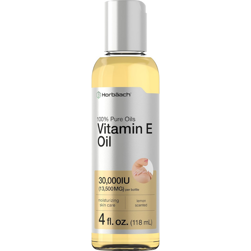 زيت فيتامين هـ (إي)، بالقوة المضاعفة 30,000 وحدة 118 مل Horbäach Vitamin E Oil Non-GMO زيت فيتامين هـ (إي)، بالقوة المضاعفة 30,000 وحدة 118 مل Horbäach Vitamin E Oil Non-GMO