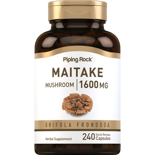 مستخلص فطر مايتاكي يعادل 800 ملجم 240 كبسولة PipingRock Maitake Mushroom Extract Non-GMO (Best Before 01-05-2027)