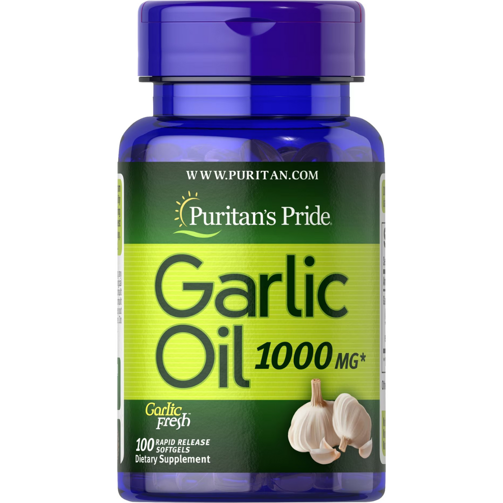 زيت الثوم يعادل 1000 ملجم 100 حبة Puritan's Pride Garlic Oil (Best Before 01-07-2026)