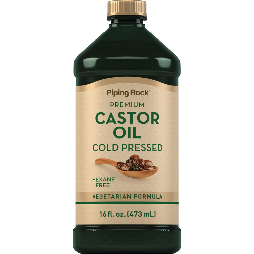 زيت الخروع (معصور على البارد) 473 مل PipingRock Castor Oil (Cold Pressed) Hexane Free Non-GMO