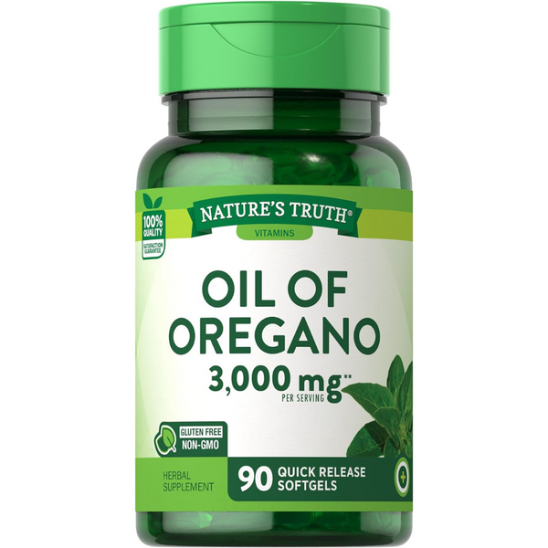 زيت الاوريجانو 150 ملجم بزيت الزيتون البكر 90 حبة Nature's Truth Oregano Oil Non-GMO (Best Before 01-04-2026)