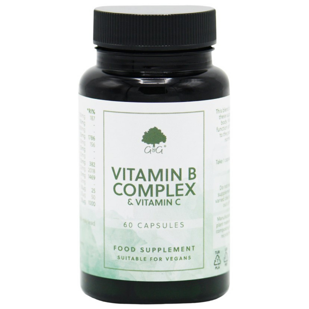 فيتامين ب كومبلكس ميثيل مع فيتامين سي 60 كبسولة G&G Vitamin B Complex Methylated & Vitamin C (Best Before 04-04-2027)