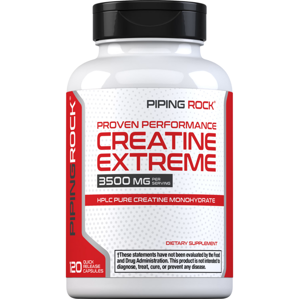 كرياتين مونوهيدرات 700 ملجم 120 كبسولة PipingRock Creatine Monohydrate Non-GMO (Best Before 01-02-2027)