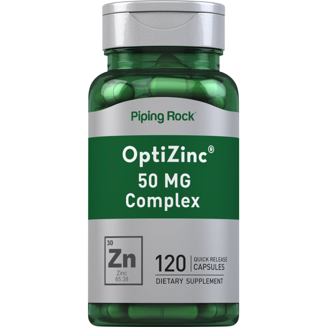 زنك كومبلكس 50 ملجم 120 كبسولة PipingRock Opti Zinc Complex Non-GMO (Best Before 01-02-2027)