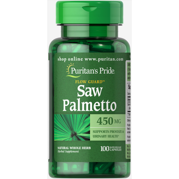 بلميط منشاري سو بالميتو 450 ملغم 100 كبسولة Puritan's Pride Saw Palmetto (Best Before 01-09-2028)