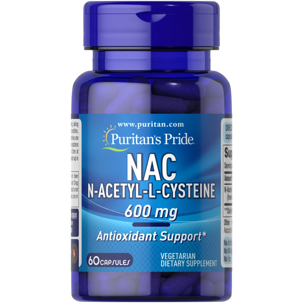 ن اسيتيل سيستين 600 ملغم 60 كبسولة Puritan's Pride NAC N-Acetyl-L-Cysteine (Best Before 01-05-2026)