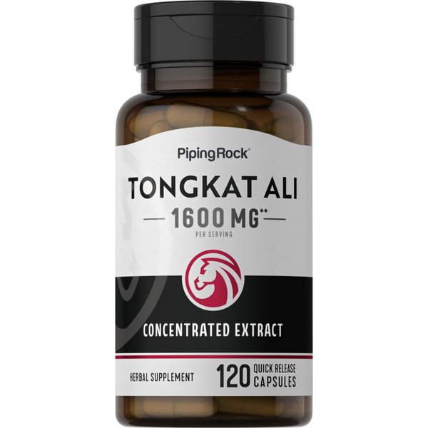 خلاصة نبتة عكازة علي (تونجات علي) 40 ملغم تركيز 1:20 يعادل 800 ملجم 120 كبسولة Pipingrock Tongkat Ali Extract Long Jack (Non-GMO) (Best Before 01-06-2026)