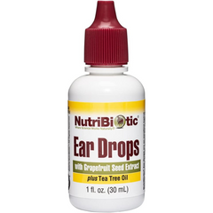قطرات الأذن اللطيفة والمهدئة لدعم الأذن مع مستخلص بذور الجريب فروت وزيت شجرة الشاي 30 مل NutriBiotic – Ear Drops Gentle & Soothing Ear Support with Grapefruit Seed Extract & Tea Tree Oil (Best Before 01-07-2027)