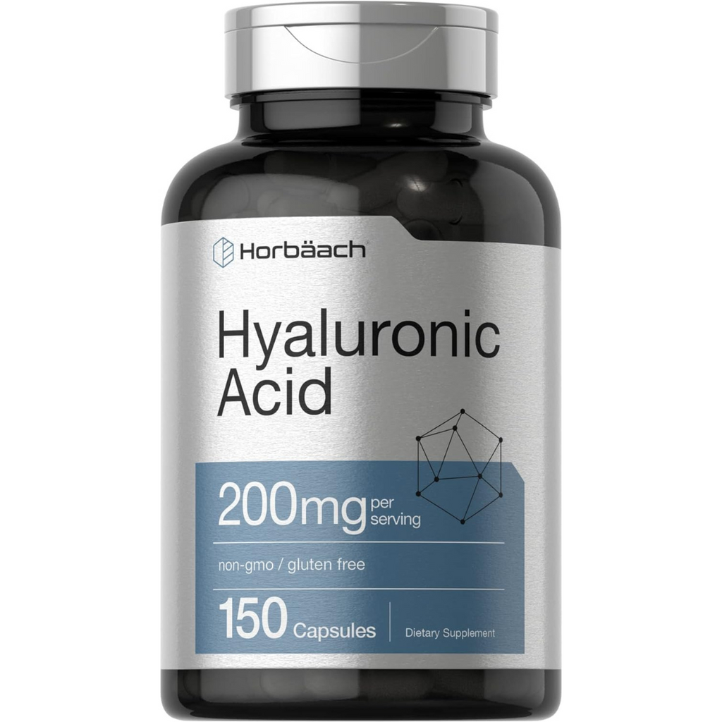 حمض الهيالورونيك 100 ملجم 150 كبسولة Horbäach Hyaluronic Acid Non-GMO (Best Before 01-03-2026)