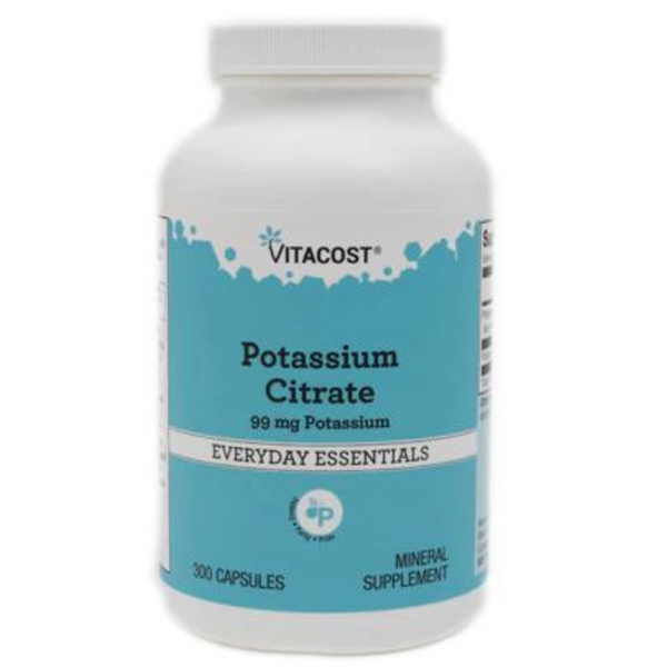 بوتاسيوم ستريت 99 ملجم 300 كبسولة Vitacost Potassium Citrate (Best Before 01-03-2025)