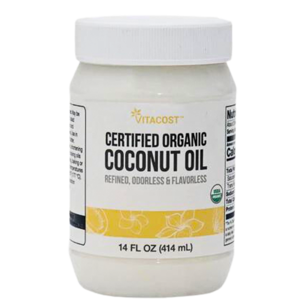 زيت جوز الهند عضوي معتمد عديم الرائحة والنكهة 414 مل Vitacost Certified Organic Coconut Oil Refined Odorless & Flavorless (Best Before 13-06-2025)